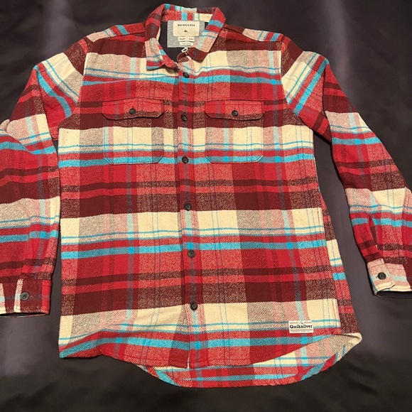 Quiksilver Other - Quiksilver Red and Blue Plaid Men's Shirt